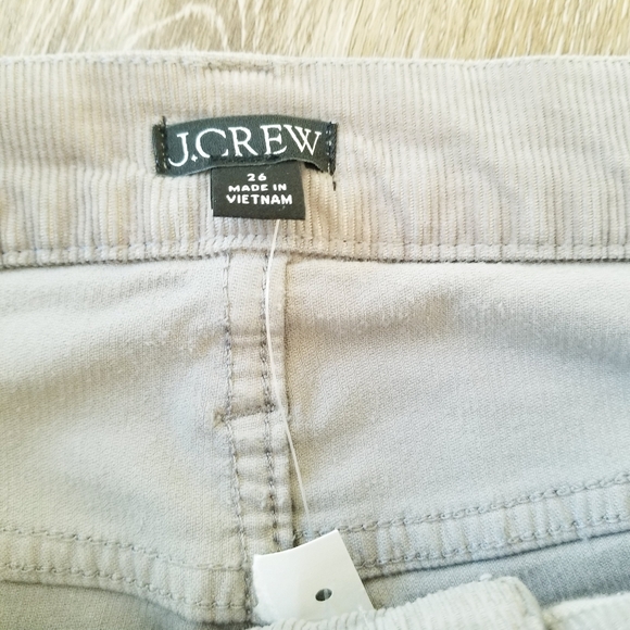 J. Crew Women's Stretch Corduroy Vintage Slim Straight Pants High Rise NWT Grey - Picture 10 of 16